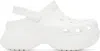 Crocs Classic Platform Bouquet Clogs In White