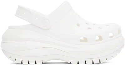 Crocs White Mega Crush Clogs In 100 White