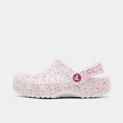 Crocs Kids' Classic Duke Print Clog In White/pink