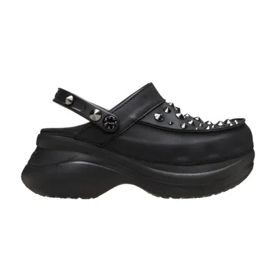 Pre-owned Crocs Wmns Bae Studded Clog 'black' | Women's Size 10