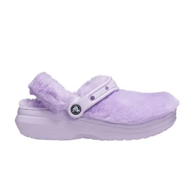 Pre-owned Crocs Wmns Classic Lined Clog 'fur Sure - Lavender' | Purple | Women's Size 9