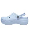 Crocs Classic Platform Lined Sabots Femmes Blue Calcite 39