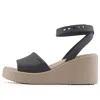 Crocs (wmns)  Brooklyn Ankle Strap Wedge Sandals 'black Beige'