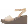 Crocs (wmns)  Brooklyn Ankle Strap Wedge Sandals 'cream White Brown'