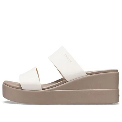 Crocs Women's  Brooklyn Mid Wedge In Stucco/mushroom