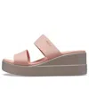 Crocs (wmns)  Brooklyn Lightweight Pale Pink Sandals In Multi