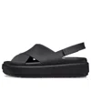 Crocs Brooklyn Luxe Cross Strap In Black