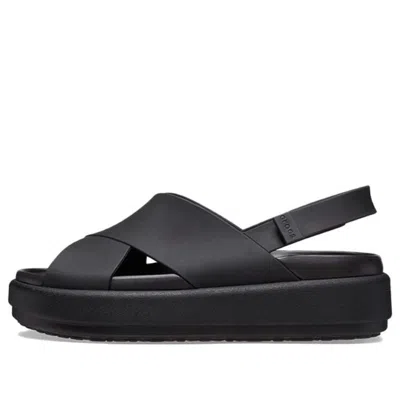 CROCS (WMNS) Crocs Brooklyn Luxe Cross Strap 'Black'