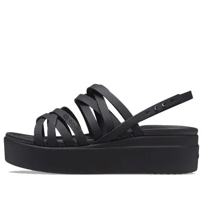 Crocs Brooklyn Strappy Low Wedges Women Black 7