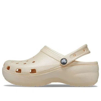 Crocs (wmns)  Classic Clog Platform Shimmer 'vanilla' In Sand