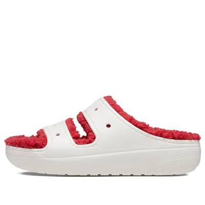 Crocs (wmns)  Classic Cozzzy Holiday Sweater Sandal 'white Red'