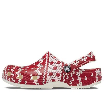 Crocs (wmns)  Classic Holiday Sweater Graphic 'red White' In Multi