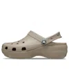 Crocs Classic Platform Sabots Femmes Taupe 37