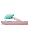 Crocs (wmns)  Classic Platform Bow Flip Flops 'pink Teal'