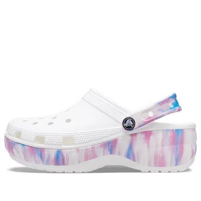 Crocs Classic Platform Dream Clogs Women White / Multi 8 In White/multi