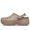 Crocs Womens Mushroom Classic Platform Faux Fur-lined Rubber Clogs