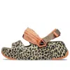 Crocs (wmns)  Hiker Xscape Animal Sandals 'khaki Leopard' In Animal Print