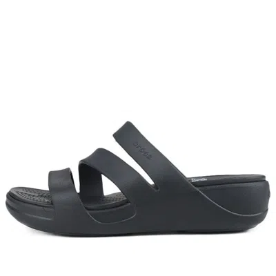 Crocs (wmns)  Monterey Strappy Wedge In Black