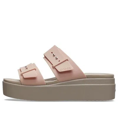 Crocs (wmns)  Pale Blush Brooklyn Sandal 'brown Beige' In Pink