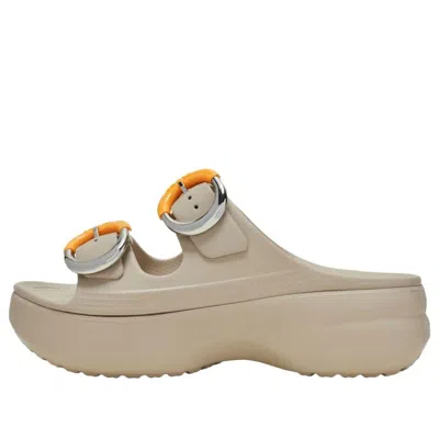 Crocs (wmns)  Saturday Platform Dipped Buckle Sandal 'dulce' In Neutral