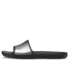 Crocs (wmns)  Sloane Shine Low Slide Flat Casual Black Silver Slippers 'black Silver'