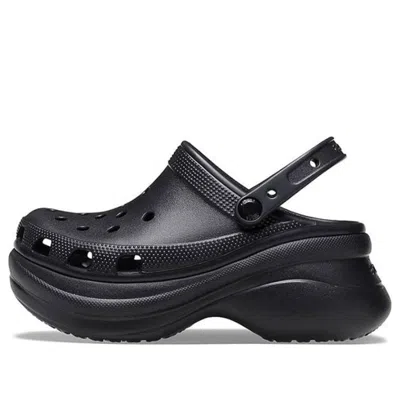 CROCS (WMNS) CROCS SMALL WHALE RETRO CROCS THICK SOLE BLACK SANDALS