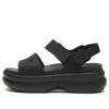 Crocs Soho Y-strap Platform Sandals In Black
