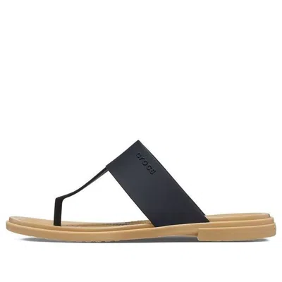 Crocs Women's  Tulum Flip In Black/tan