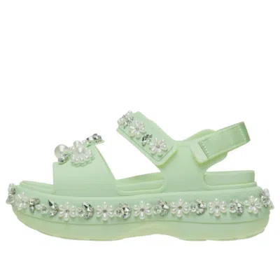 Crocs X Simone Rocha Soho Crystal-embellished Platform Sandals In Green