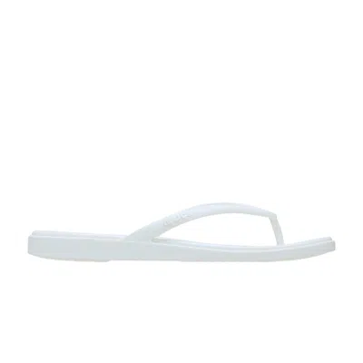 Pre-owned Crocs Wmns Miami Flip 'chalk' | White | Women's Size 10