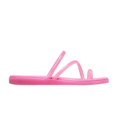 Pre-owned Crocs Wmns Miami Jelly Toe Loop Sandal 'pink Lemonade Jelly' | Women's Size 10