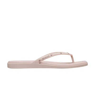 Pre-owned Crocs Wmns Miami Studded Flip 'quartz' | Pink | Women's Size 10