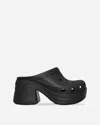 Crocs Siren Clog Rubber Mules With Heel In Black
