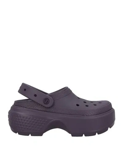 Crocs Woman Mules & Clogs Dark Purple Size 8 Eva (ethylene - Vinyl - Acetate)