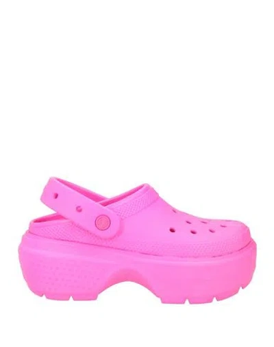 CROCS CROCS WOMAN MULES & CLOGS FUCHSIA SIZE 8 EVA (ETHYLENE - VINYL - ACETATE)