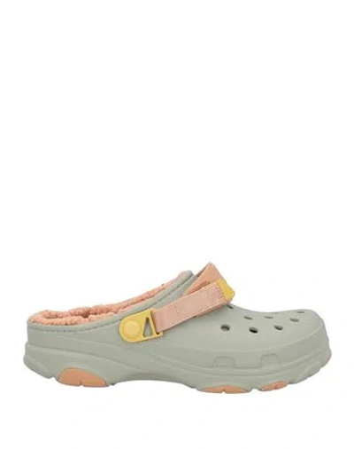 Crocs Woman Mules & Clogs Grey Size 8 Textile Fibers In Gray