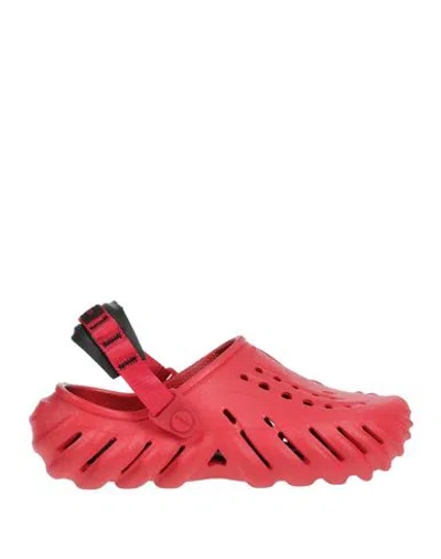 Crocs Flat Shoes  Woman Color Red In Red