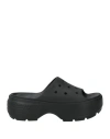 Crocs Stomp Slide Sandals In Black