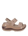 Crocs Woman Sandals Light Brown Size 10 Eva (ethylene - Vinyl - Acetate) In Beige