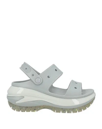Crocs Woman Sandals Light Grey Size 7 Eva (ethylene - Vinyl - Acetate) In Orange