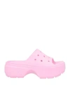 Crocs Woman Sandals Pink Size 8 Rubber