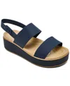 Crocs Brooklyn Low Wedge Matte Wrap Sandal In Blue
