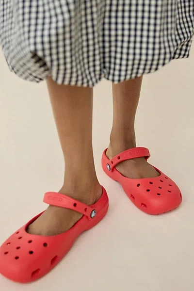 Crocs Women's Classic Ballet Clog In Flame, Women's At Urban Outfitters In Orange