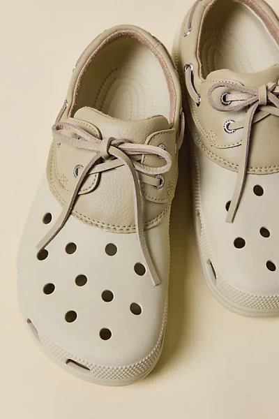 Crocs Women's Classic Boat Shoe In Bone/moth, Women's At Urban Outfitters In Neutral