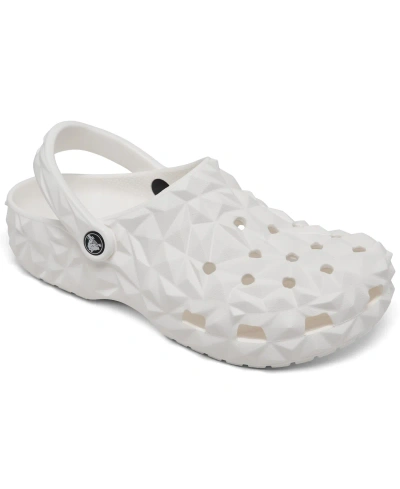 Crocs Men's And Women's Classic Geometric Clogs From Finish Line In White