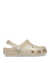 Crocs Gender Inclusive Classic Glitter Clog In Champagne Glitter