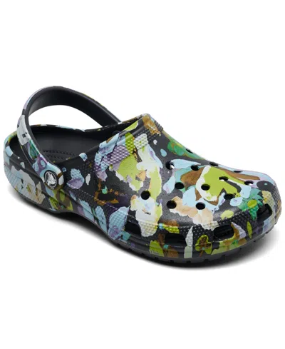 Crocs Women's Classic Painted Floral Clogs From Finish Line In Multi