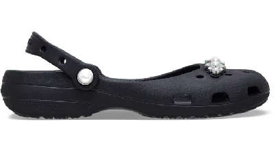 Crocs | Women | Classic Pearls Ballet | Flats | Black | 4