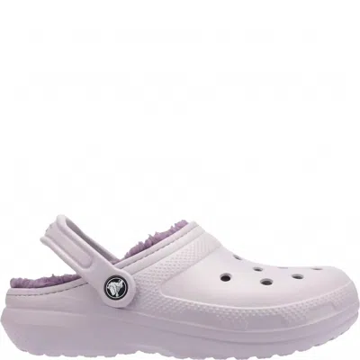 Crocs Women's Fur Lined Classic Cozy Sandal In Purple