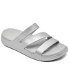 Crocs Getaway Metallic Platform Toe Loop In Silver